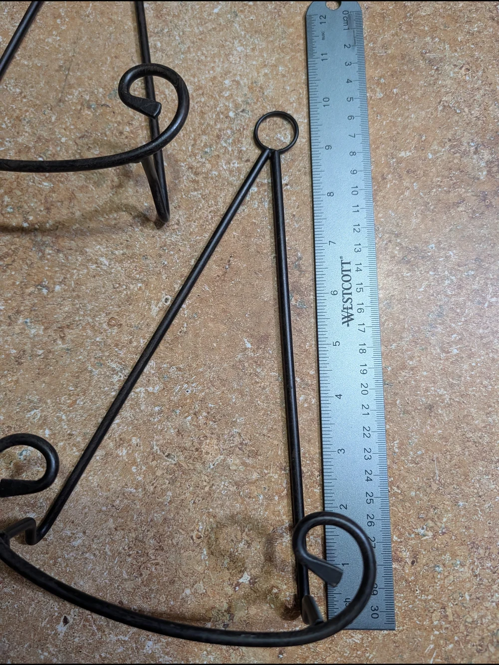 Black Metal Decorative Plate Easel Stand - Set of 3